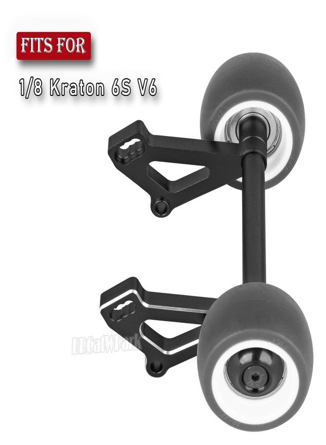 BRCatWPark Aluminum Wheelie Bar Set Upgrades Part for 1/8 Kraton 6S V6,Alloy Wheelie Bar Hops Up Upgrades Part,Black - Image 2